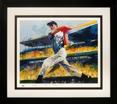 LeRoy Neiman “The DiMaggio cut” Limited Edition Litho Signed by DiMaggio and Neiman 